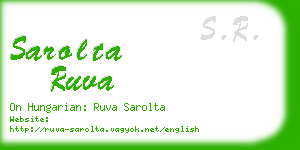sarolta ruva business card